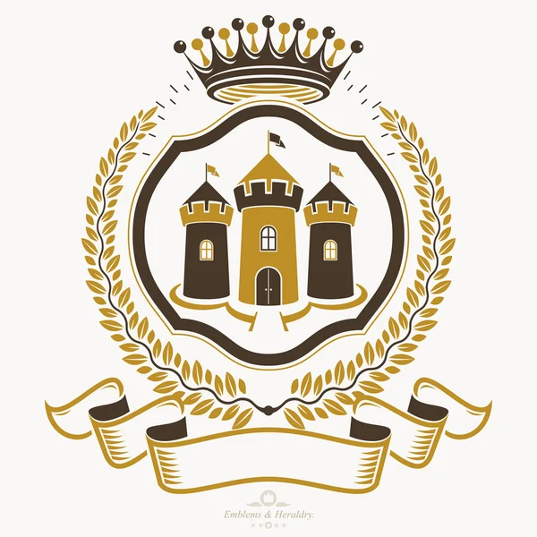 Vecchio stile araldica, emblema araldico — Vettoriale Stock