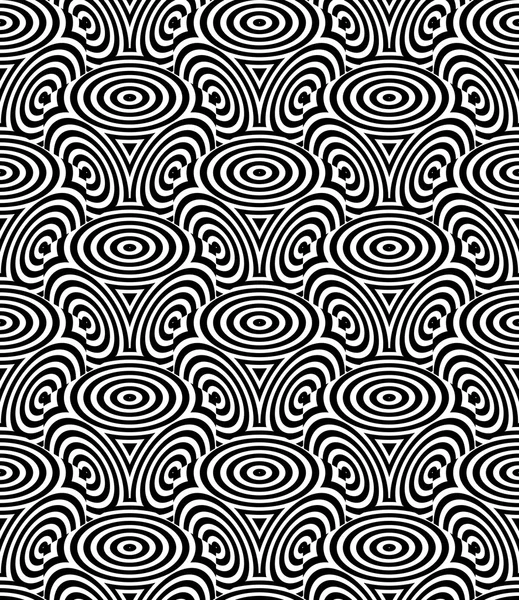 モノクロの抽象的な幾何学的なシームレス パターン — ストックベクタ