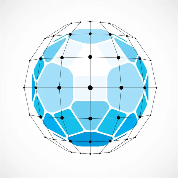 3D низький полі сферичний об'єкт — стоковий вектор