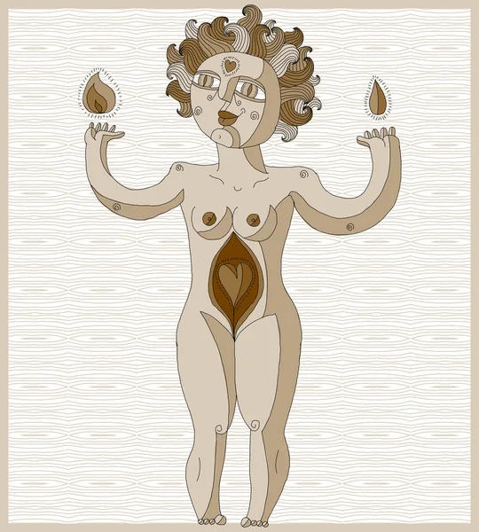 Nude woman. Femininity concept