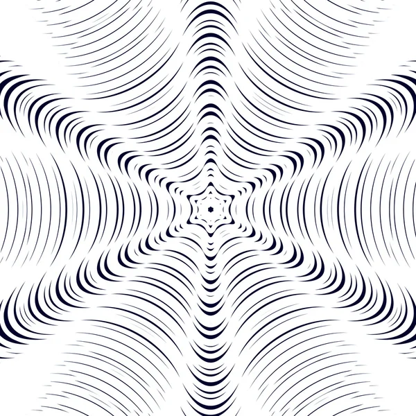 Иллюзорный фон с черными хаотическими линиями — стоковый вектор