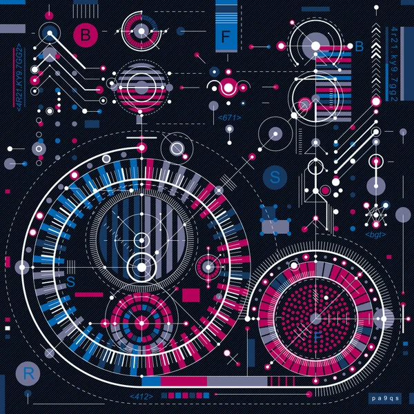 Architectural blueprint digital background — Stock Vector