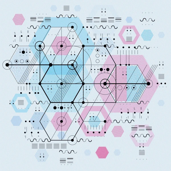 Technical plan, engineering draft — Stock Vector