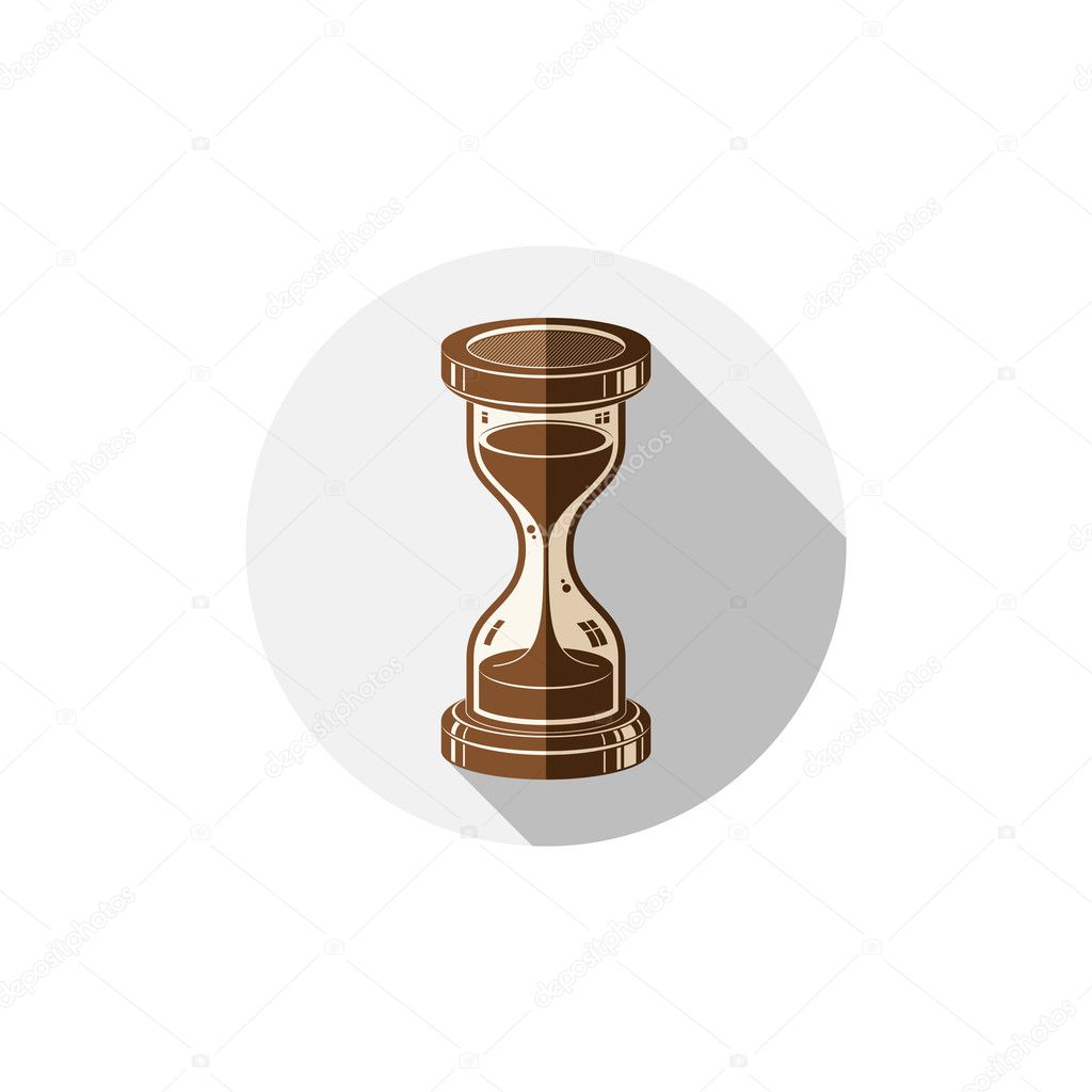 Old-fashioned simple 3d hourglass 
