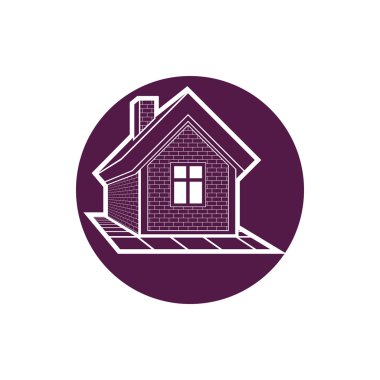 Özellik sembolü, tuğla ile inşa ev 