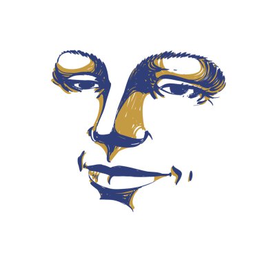 Woman face, delicate features 