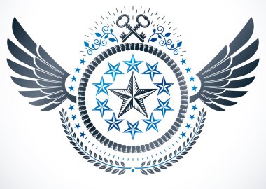 Hanedan tasarım, vintage amblemi.