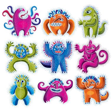 Set of character monsters  clipart