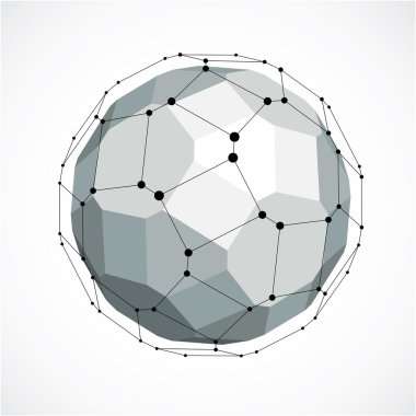 Soyut 3d yönlü şekil 