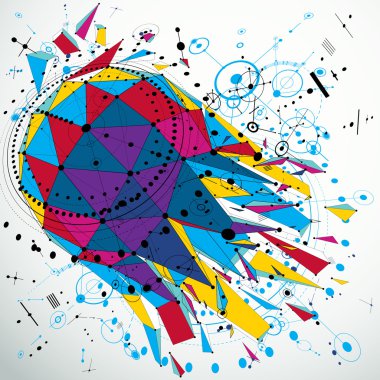 3d modernize Bauhaus tarzı duvar kağıdı 