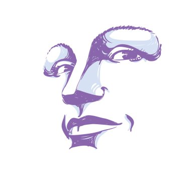 Face of girl with emotional expressions