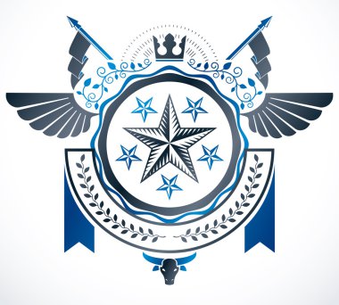 Hanedan tasarım, vintage amblemi.