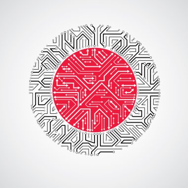 soyut bilgisayar devre kartı 