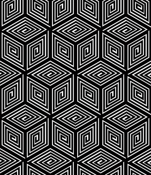 Ändlösa monokrom symmetriska mönster — Stock vektor