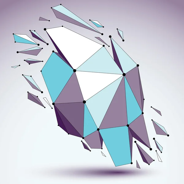 Abstrakt 3d facetterade figur — Stock vektor