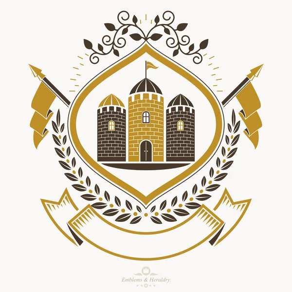 Escudo heráldico vintage — Vector de stock