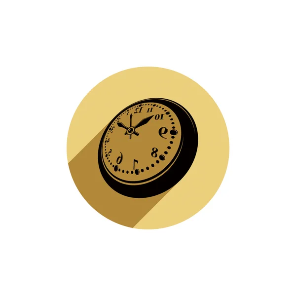 Staromodny kieszonkowy zegarek ikona — Wektor stockowy