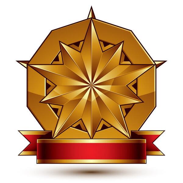 Complicated golden design element 