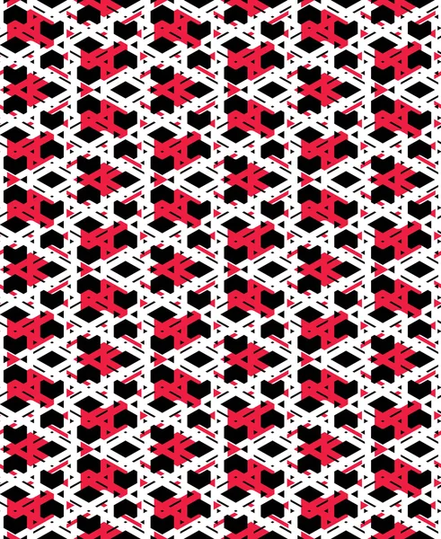 Rouge désordonné motif abstrait sans couture — Image vectorielle
