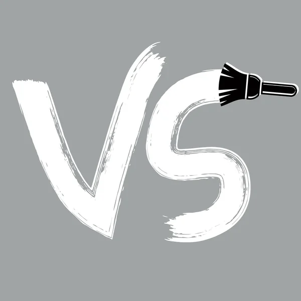 Versus concurrentie symbool getekend met penseel — Stockvector