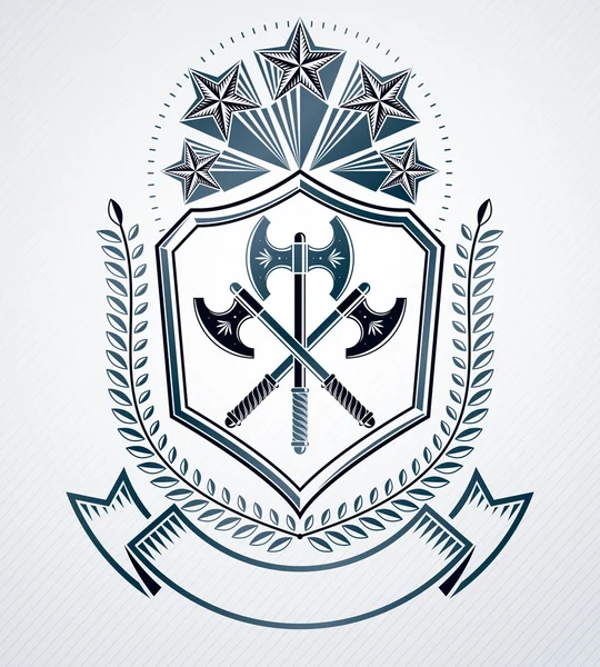 Heráldica de estilo antiguo, emblema heráldico — Archivo Imágenes Vectoriales