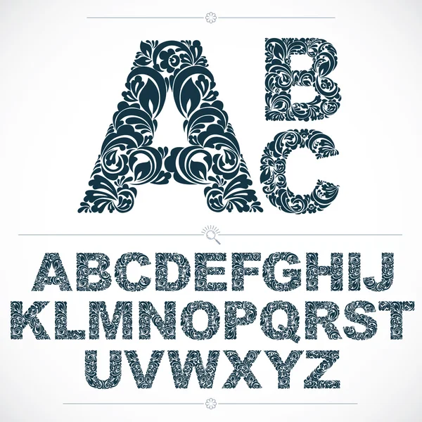 Set van mooie hoofdletters — Stockvector