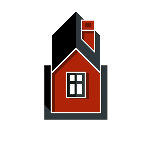 Icono de negocio simple de bienes raíces — Vector de stock