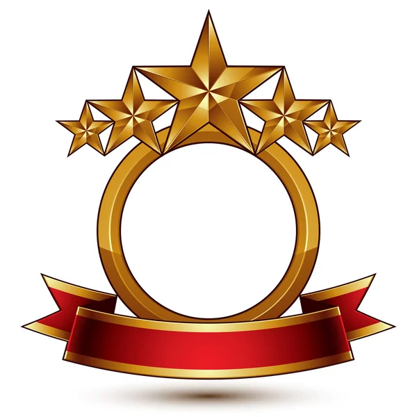 Majestätiska gyllene ring — Stock vektor