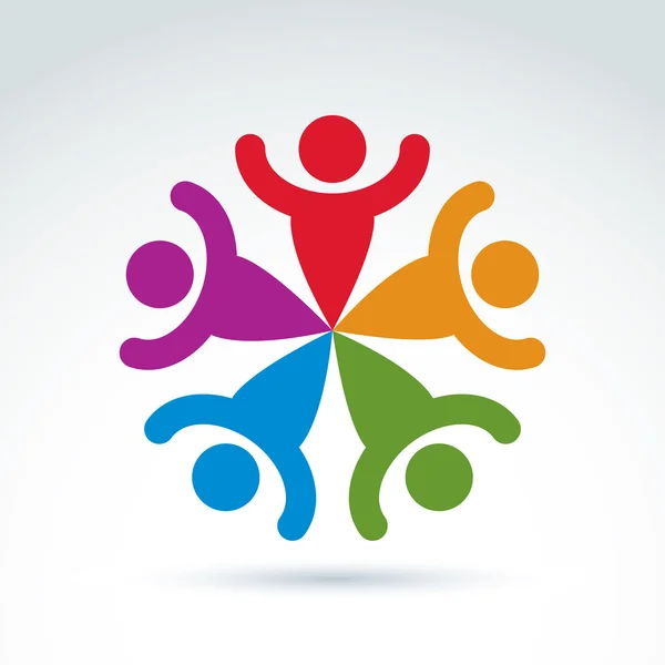 Travail d'équipe et équipe d'affaires et icône de l'amitié — Image vectorielle