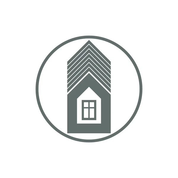 Hem symbol, estate agency emblem — Stock vektor