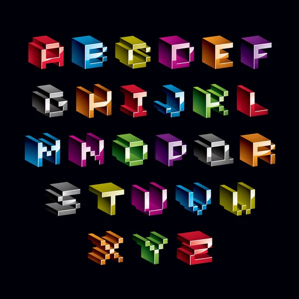 Alphabet tech moderne lettres ensemble — Image vectorielle