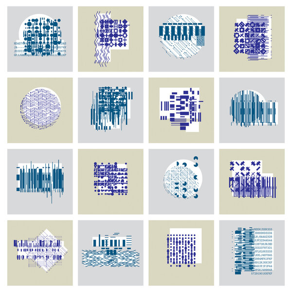 Abstract graphic arts set 