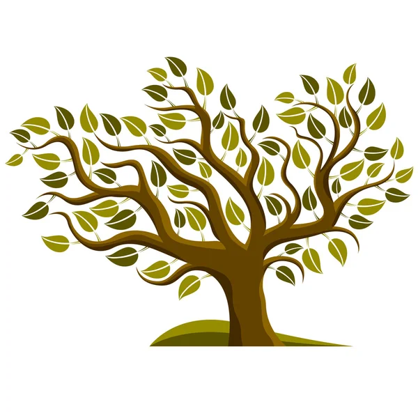 様式化された枝の多い木 — ストックベクタ