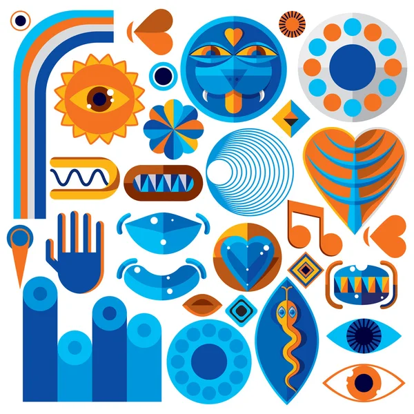 Set of abstract art symbols Royalty Free Stock Illustrations