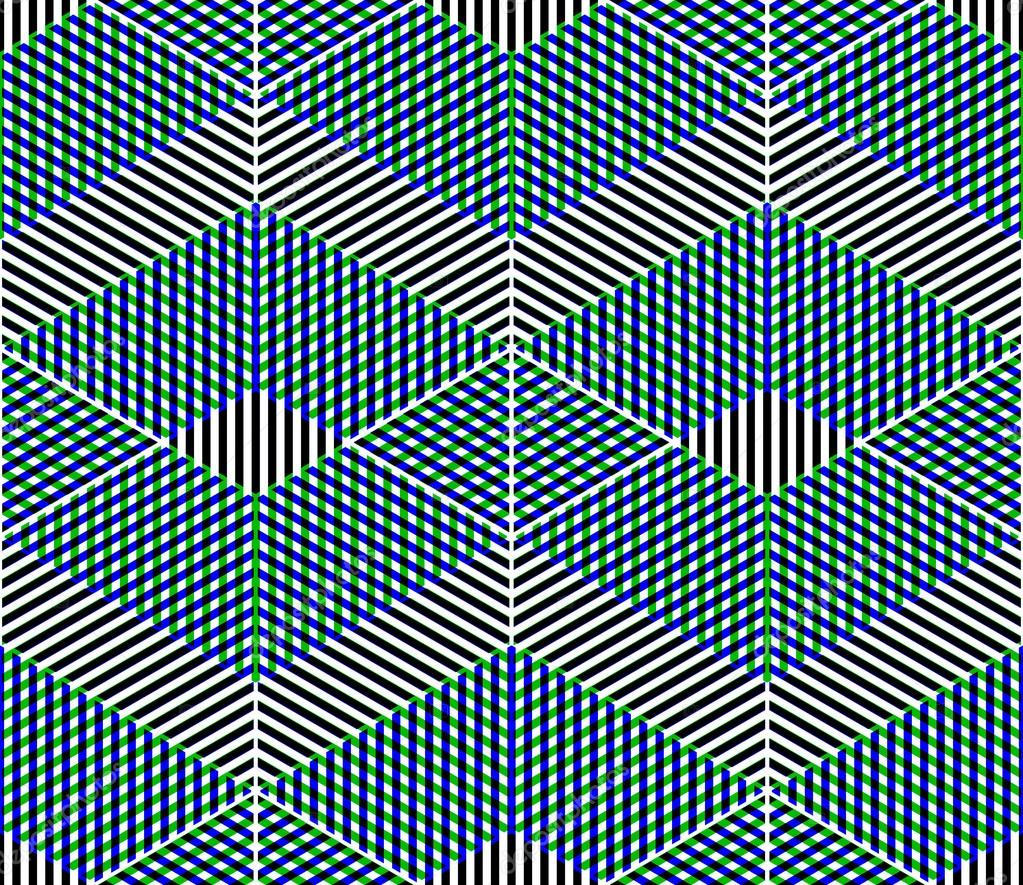 Illusive abstract geometric seamless pattern 