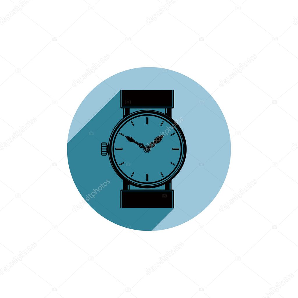 Stylish wristwatch icon