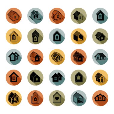 Evler soyut simgeler 