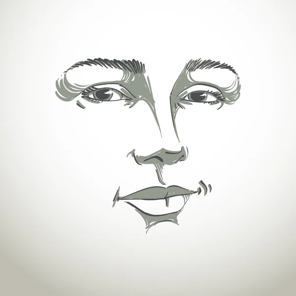 Femme flirt monochrome — Image vectorielle