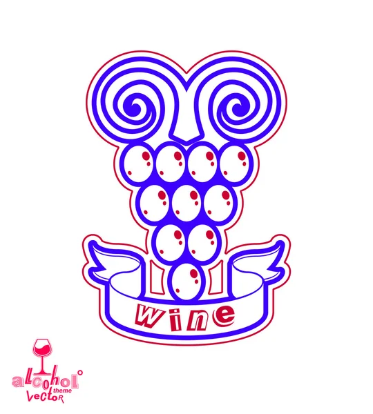 Stylizowane winogron winorośli — Wektor stockowy