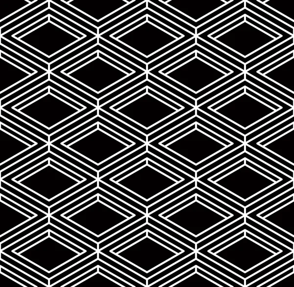 Монохромный абстрактный геометрический бесшовный узор — стоковый вектор