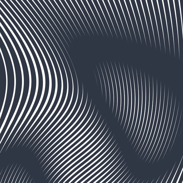 Illusoriska bakgrund med svarta kaotiska linjer — Stock vektor
