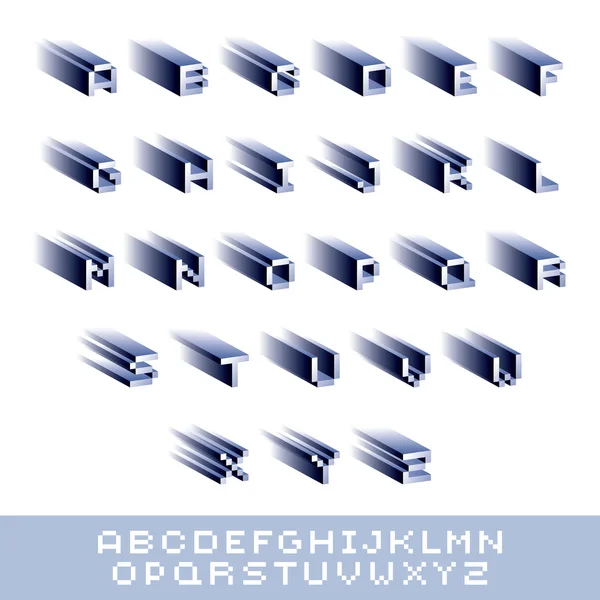 Moderne Alphabet-Buchstaben gesetzt — Stockvektor