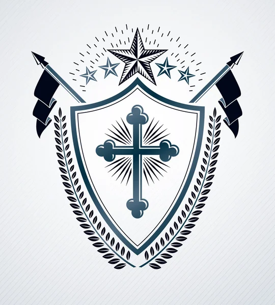 Heraldikai jele, elem, heraldika jelkép — Stock Vector