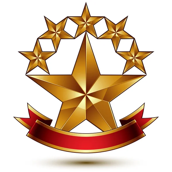 Гламурний шаблон з п'ятикутними золотими зірками — стоковий вектор