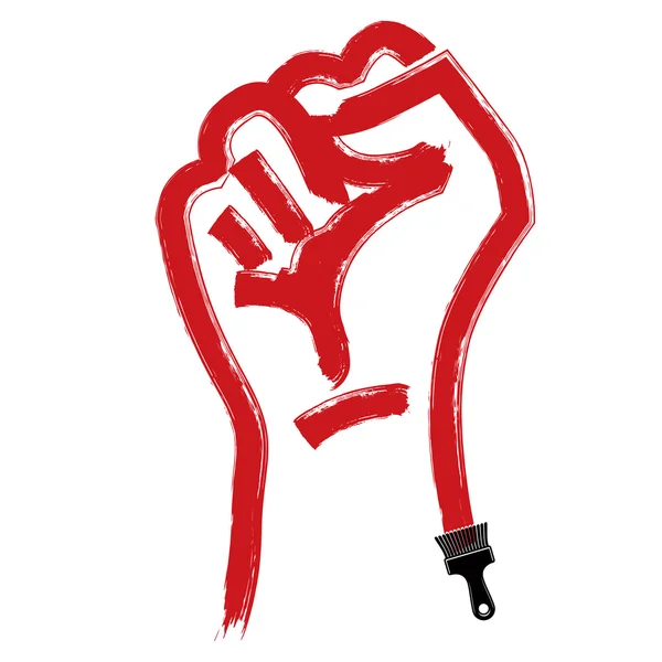 Сжатый кулак в знак протеста — стоковый вектор