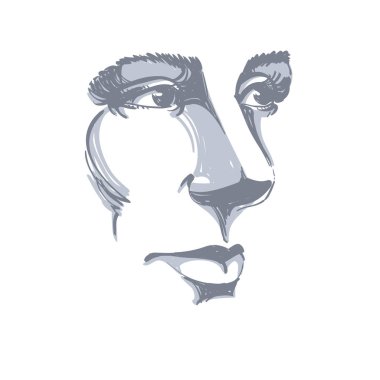 muhteşem sakin kadın portresi kroki