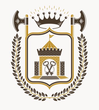Vintage retro hanedan amblemi