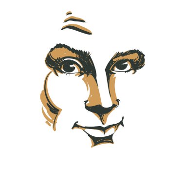 çekici şüpheci kadın portresi kroki