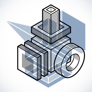 soyut geometrik boyutlu şekli.