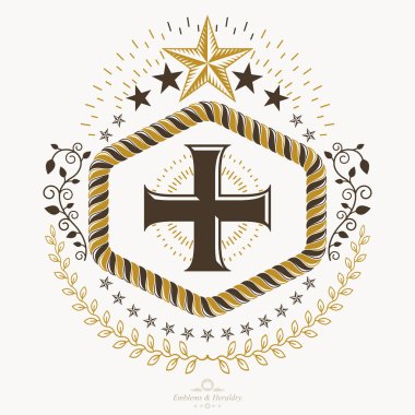 Vintage retro hanedan amblemi